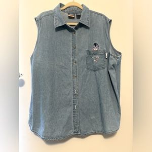 Vintage Disney Pooh- Eeyore denim women’s vest 286/28w